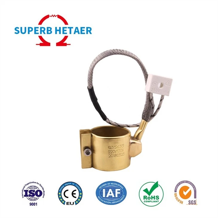 Sealed Brass Nozzle Band Heater For Plastic Machinery