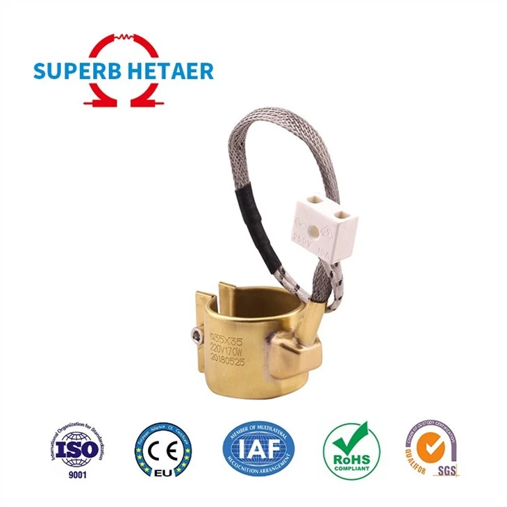 Sealed Brass Nozzle Band Heater For Plastic Machinery